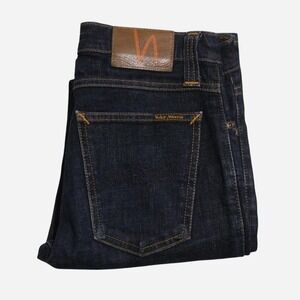 Womens Skinny Dark-wash Nudie Jeans